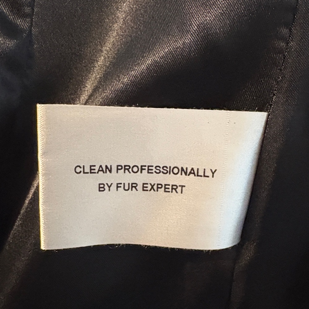 Marvin Richards Black Long Coat with Fur Trim - Picture 6 of 6